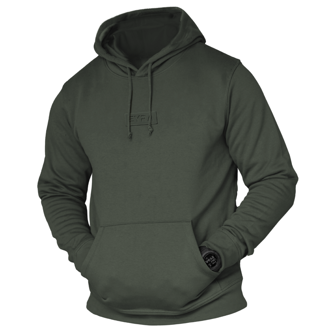 Hoodie - Box Logo - Khaki