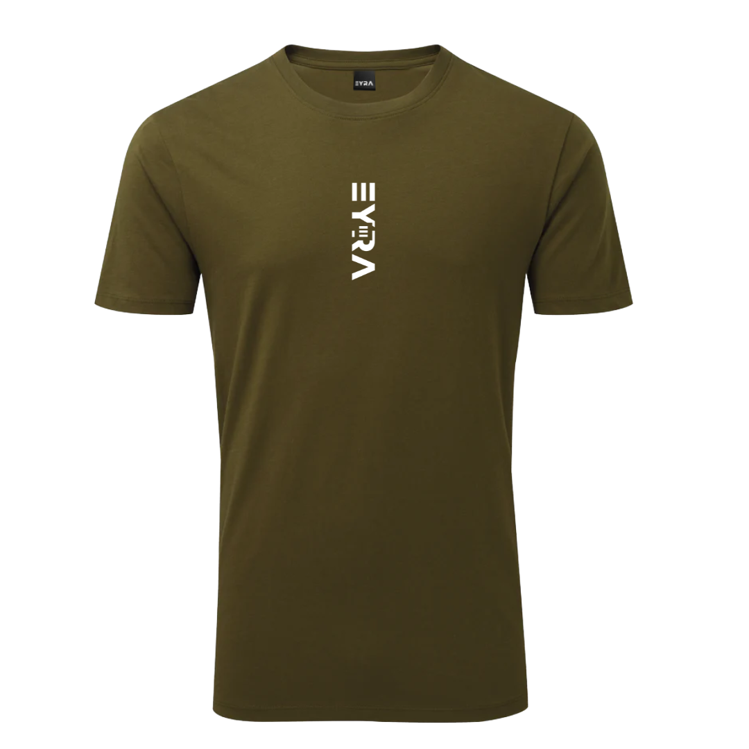 Organic Vertical T Shirt - Khaki