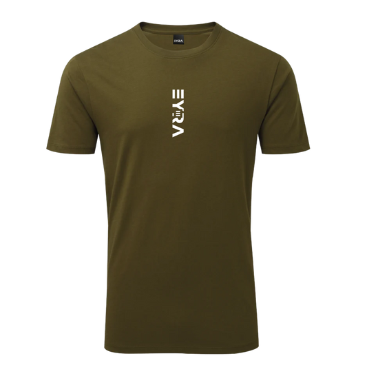 Organic Vertical T Shirt - Khaki
